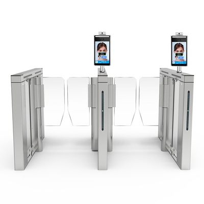 Half Height Turnstyle Gate Swing Barrier Turnstile Gate Access Control Facial Recognition Turnstile for Airports Optional TCP/IP